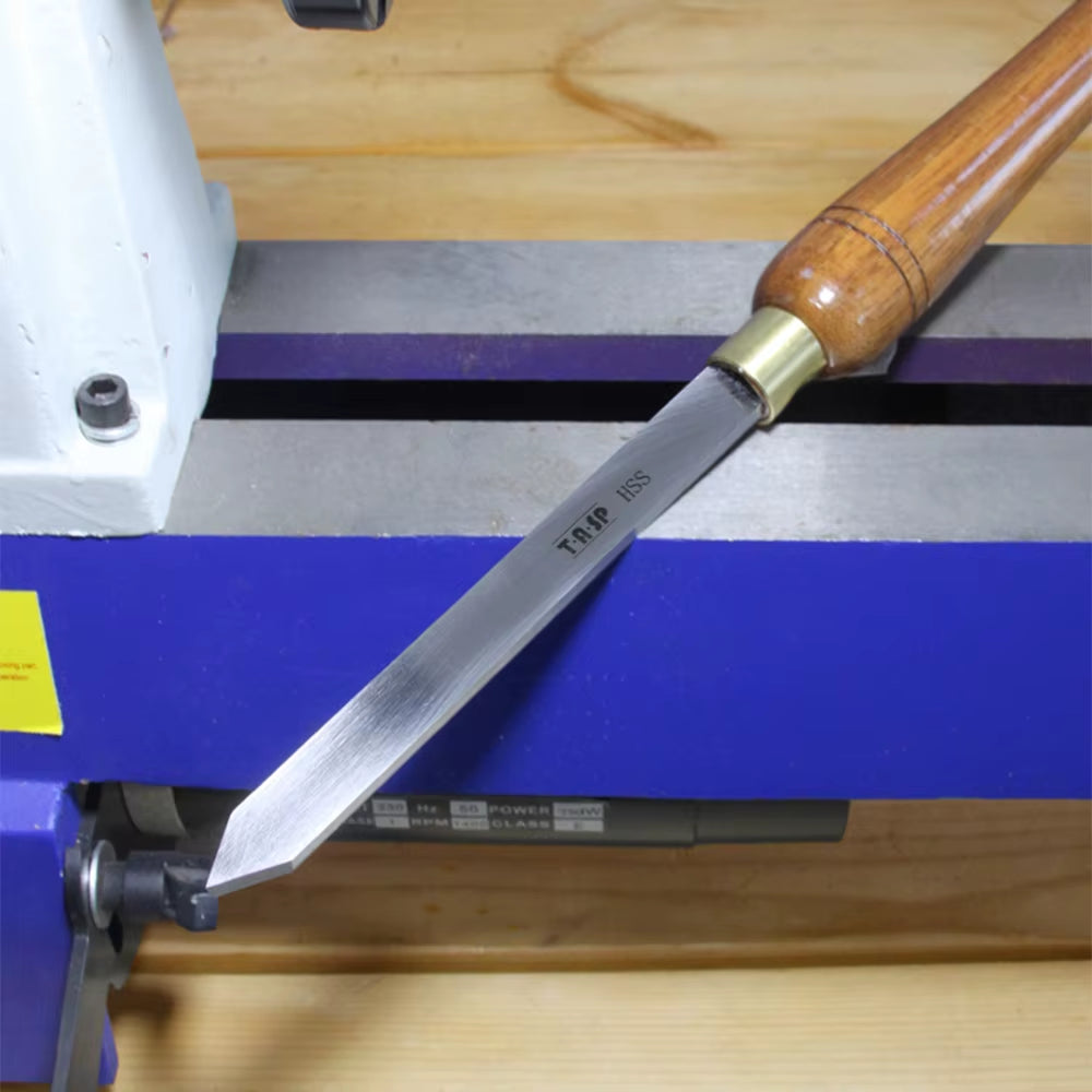 Diamond Parting Tool 15Mm Woodturning Tools Wood Lathe Cut-Off Turning Tipped Chisels HSS Blade with Walnut Handle