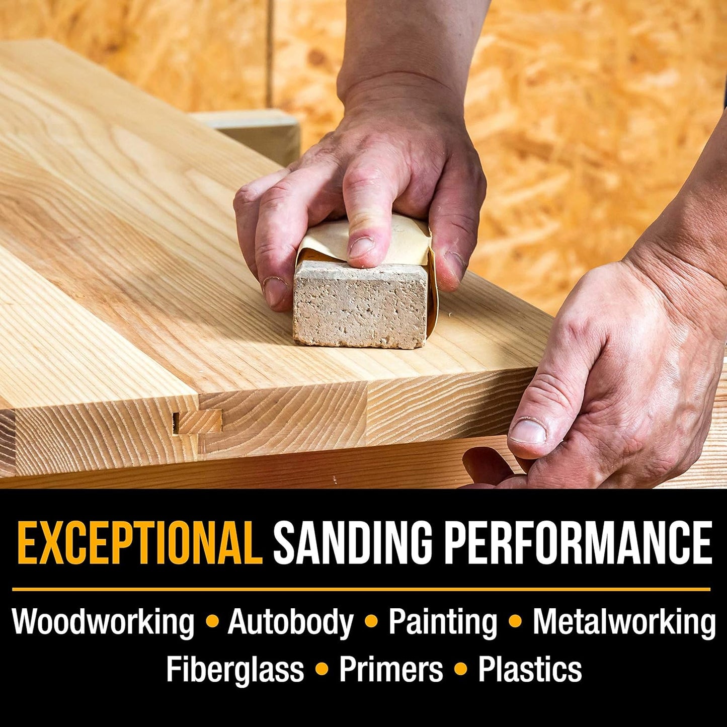 Premium - 40 Grit Gold - Hook & Loop Backing Longboard Continuous Sandpaper Roll, 2-3/4" Wide, 12 Yards Long - for Automotive & Woodworking Air File Long Board Sanders, Hand Sanding Blocks