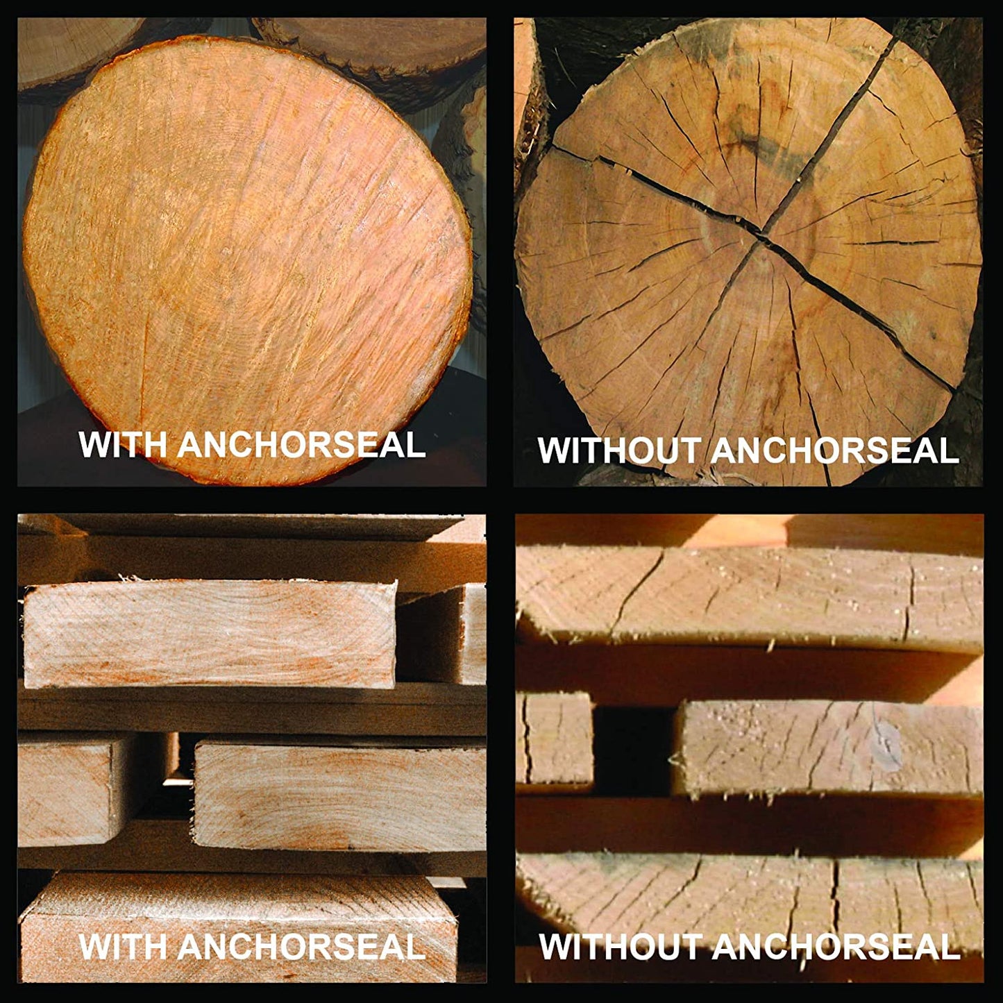 Classic Log & Lumber End Sealer - Water Based Wax Emulsion, Prevents up to 90% of End Checking on Cut Ends of Hardwood & Softwood … (1 Gallon)