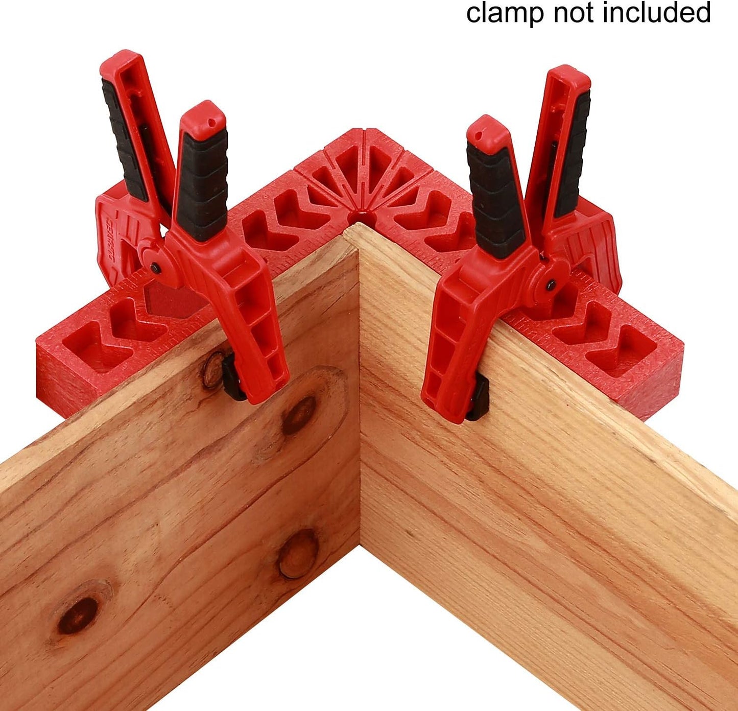 6 PCS 4 Inch 90 Degree Positioning Squares, Right Angle Clamps Woodworking Carpenter Corner Clamping Square Tool for Picture Frames, Boxes, Cabinets or Drawers, Red
