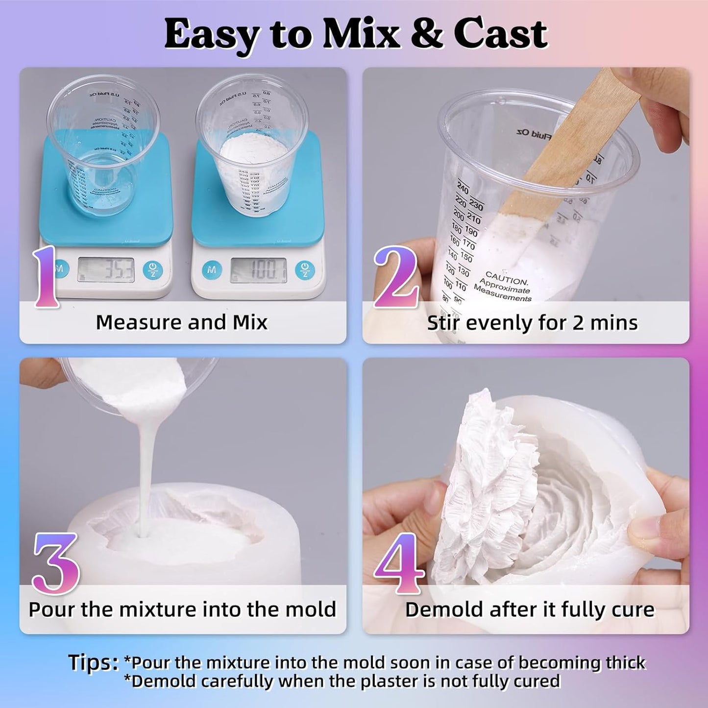 Resin Casting Powders 3000G, Fast Cured Casting Resin Kit for Beginners,20~3