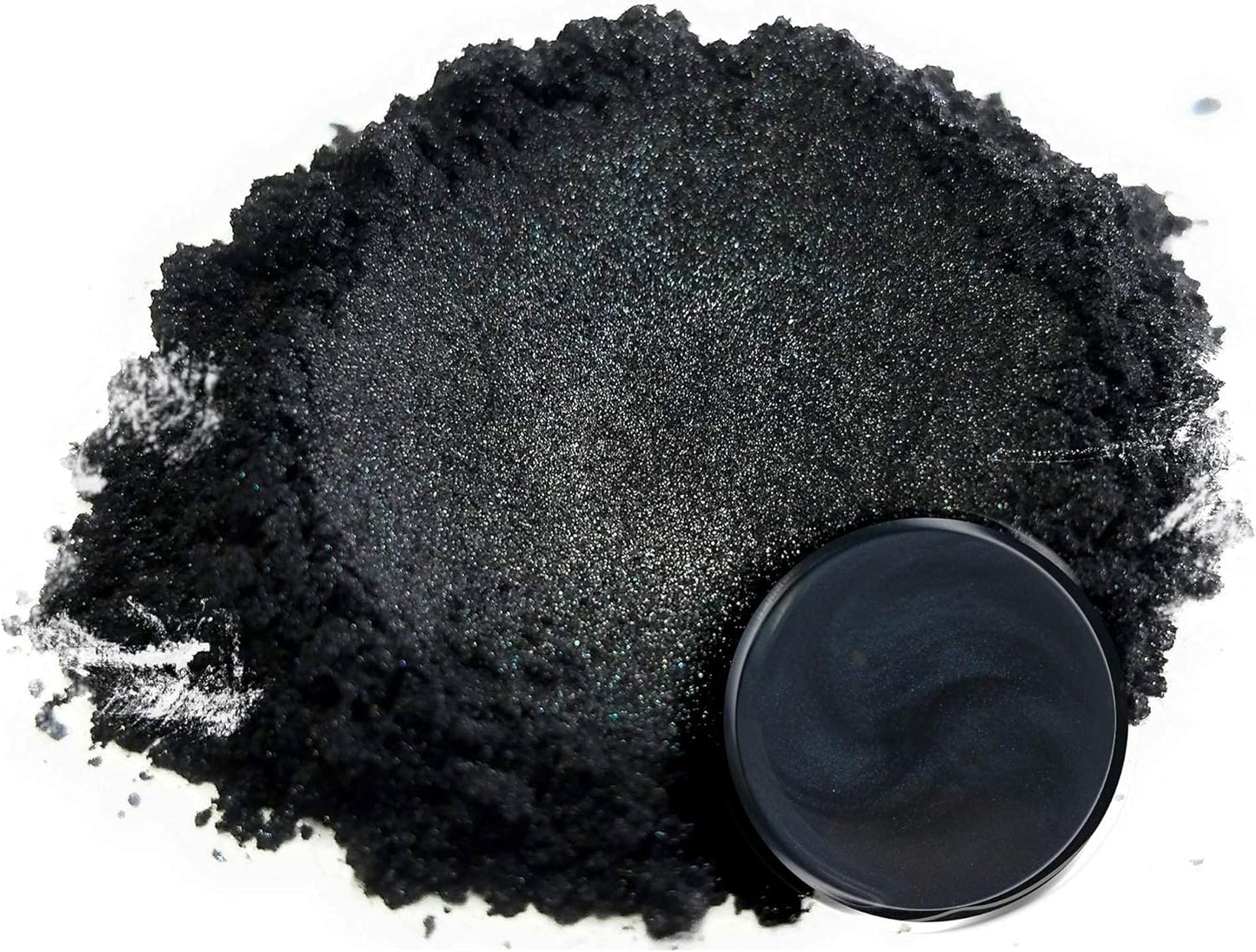 Premium Mica Powder Pigment “Ninja Black” (25G) Multipurpose DIY Arts and Crafts Additive | Woodworking, Epoxy, Resin, Bath Bombs, Paint, Soap, Nail Polish, Lip Balm (Ninja Black, 25G)