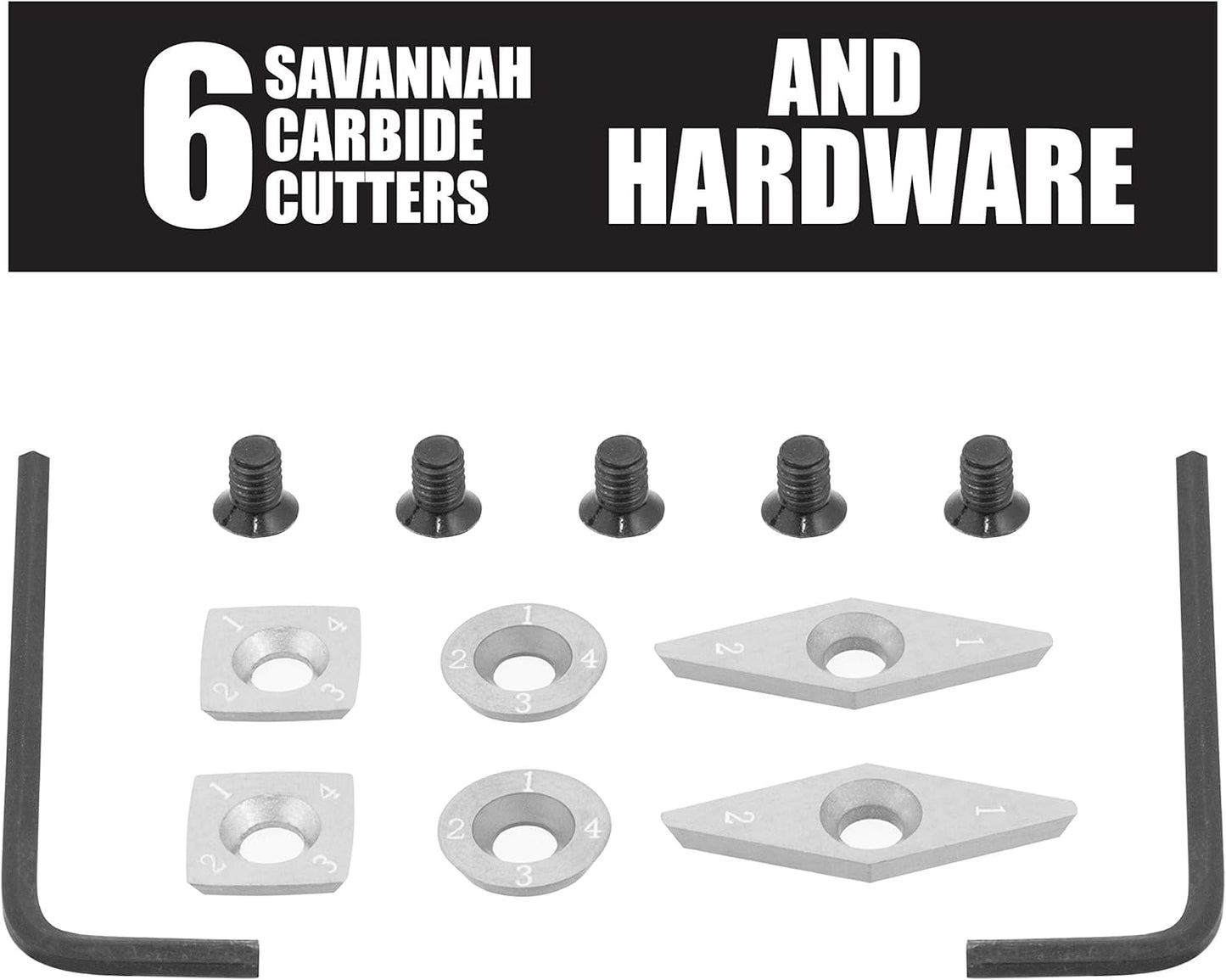 3 Piece Carbide Mini Turning Tool Set with Foam Lined Case Perfect for Turning Pens Pencils Tops Goblets Acorns Bottle Stoppers or Any Small to Mid-Size Turning Project (3Pc)