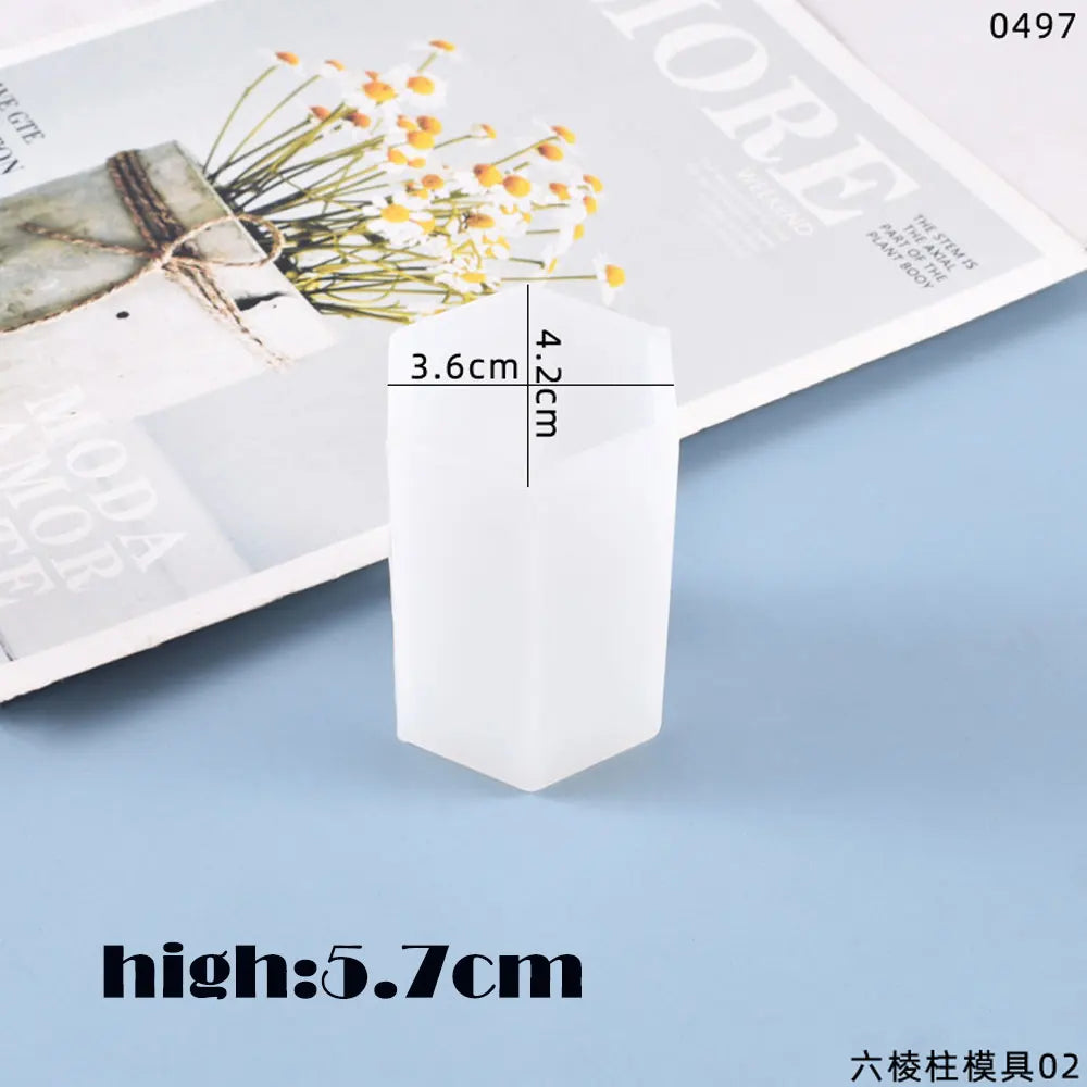 Cylinder Silicone Mold DIY Epoxy Resin Candle Mould Aromatherapy Candle Wax Molds Clay Plaster Craft Casting Mould Home Decor