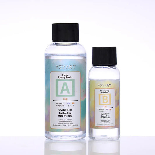 YZY ART Epoxy Resin Jewelry 3:1 AB Resin for DIY Resin Art Jewelry Making Accessories Beginner Kit Crystal Clear Epoxy Resin