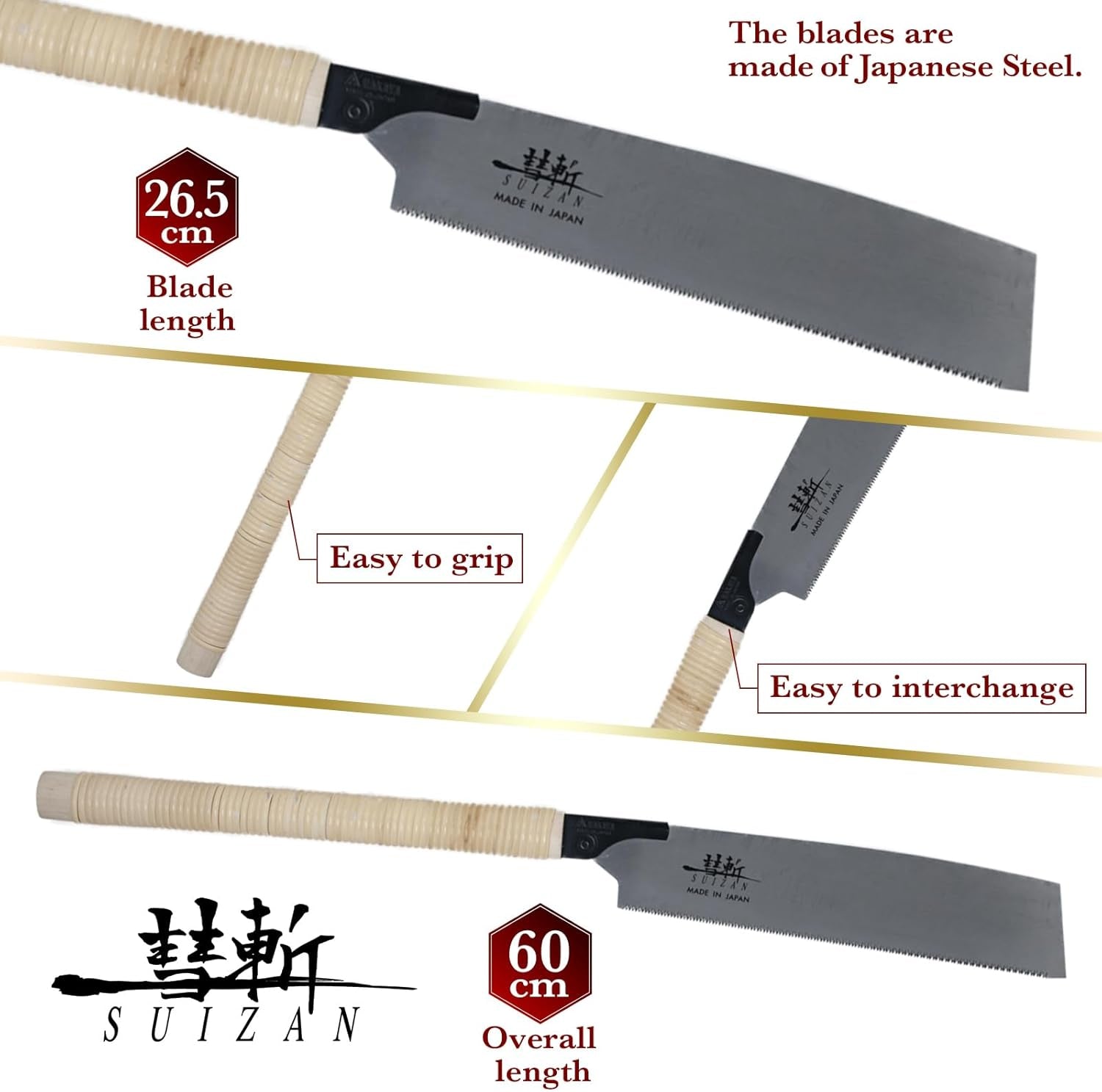 Kataba Single Edge Saw 10.5" - Professional Japanese Pullsaw Handsaw Woodworking Tools