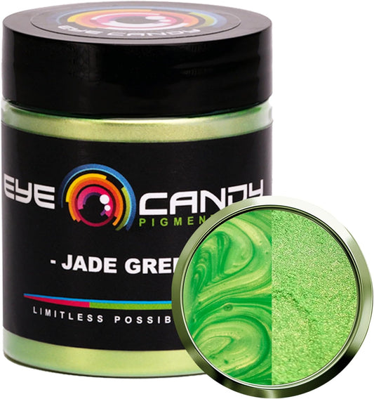 Premium Green Mica Powder Pigments (25Gr) | Multipurpose DIY Arts and Crafts Additive | Acrylic, Woodworking, Bath Bombs, Resin, Epoxy, Soap, Fishing Lures (Jade Green)