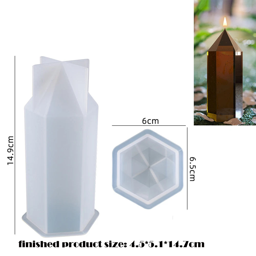 Cylinder Silicone Mold DIY Epoxy Resin Candle Mould Aromatherapy Candle Wax Molds Clay Plaster Craft Casting Mould Home Decor