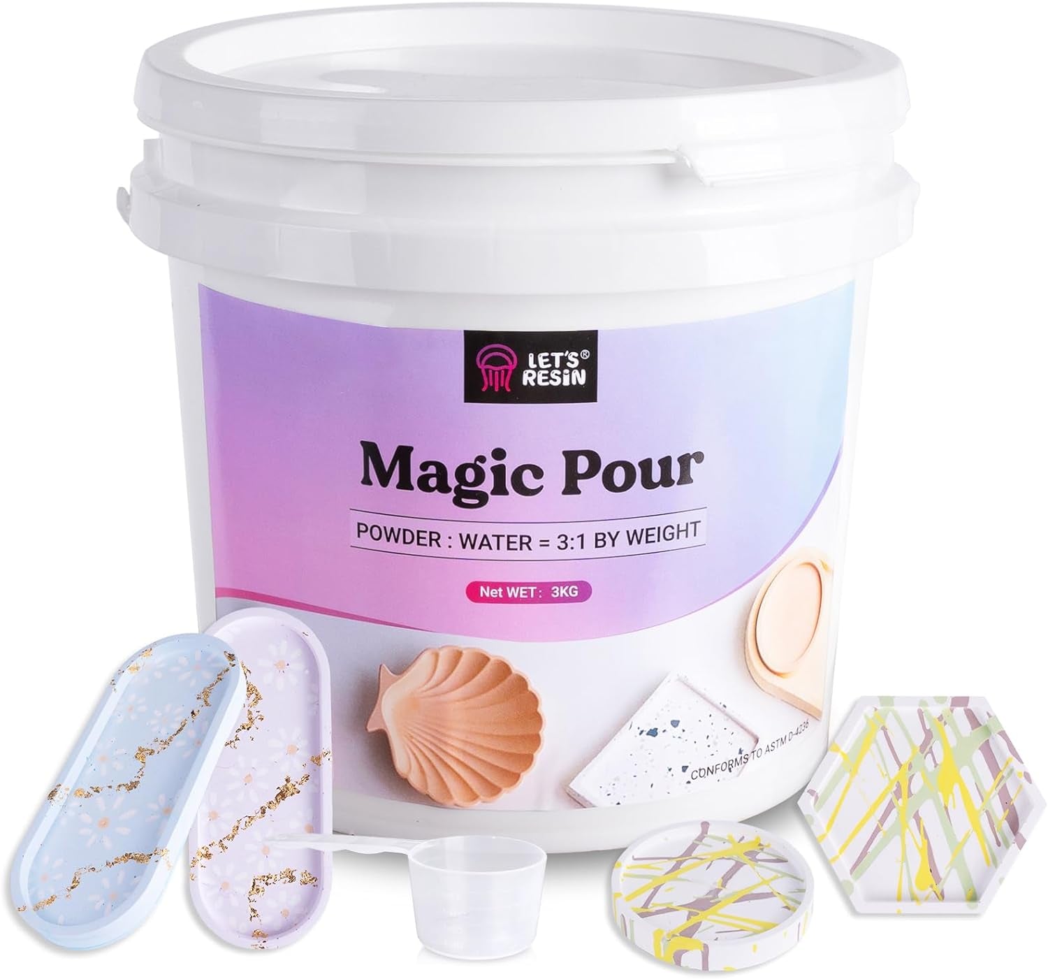 Resin Casting Powders 3000G, Fast Cured Casting Resin Kit for Beginners,20~3
